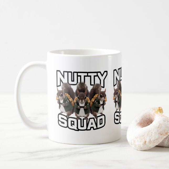 Nutty Squad, Squirrel Snack Squad Coffee Mug (With Donut)