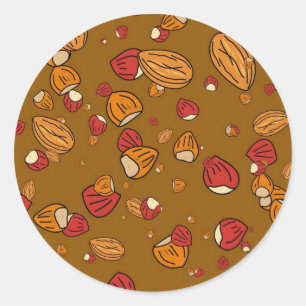 Nutty Wallpaper Classic Round Sticker