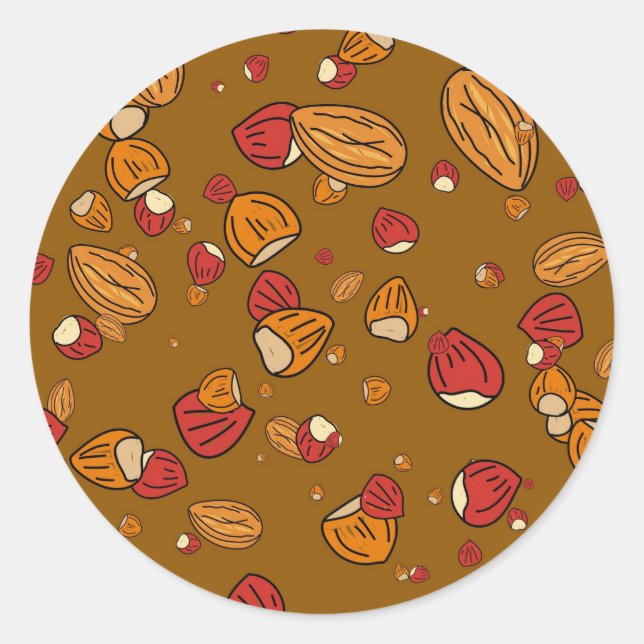 Nutty Wallpaper Classic Round Sticker (Front)