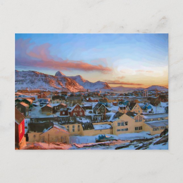 Nuuk City Greenland by Ozborne Whilliansson Postcard (Front)