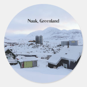 Nuuk, Greenland landscape photograph Classic Round Sticker