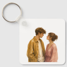 Nuvex Minimalist Couple Logo Aesthetic Keychain