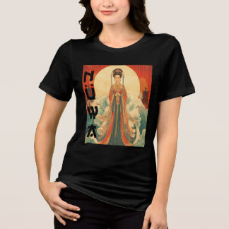 Nuwa Chinese Goddess Traditional Mythology Art Tri-Blend Shirt