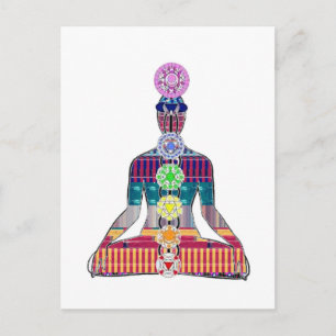NVN723 Chakra Yoga Meditation Masters Practic GIFT Postcard