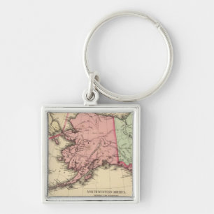 NW America Map by Mitchell Key Ring