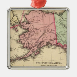 NW America Map by Mitchell Metal Tree Decoration