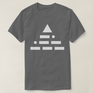 NWO (morse code) pyramid white T-Shirt
