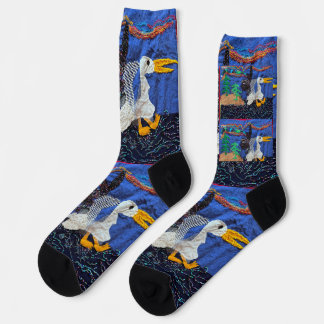 NWT Pelicans at the river. Socks