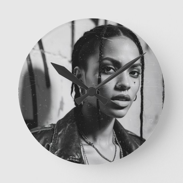 NY90 street portraits Round Clock (Front)