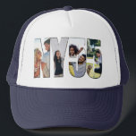 NY 55 Photo Letters and Numbers Collage  Trucker Hat<br><div class="desc">NY 55 trucker hat - perfect for roadtrips across the New York State Route 55. The design features a photo collage with 4 of your favourite photos which will automatically be shaped into the letters and numbers to form NY 55. Add your photos using the "personalise" template - click "replace"...</div>