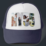 NY 55 Photo Letters and Numbers Collage  Trucker Hat<br><div class="desc">NY 55 trucker hat - perfect for roadtrips across the New York State Route 55. The design features a photo collage with 4 of your favourite photos which will automatically be shaped into the letters and numbers to form NY 55. Add your photos using the "personalise" template - click "replace"...</div>