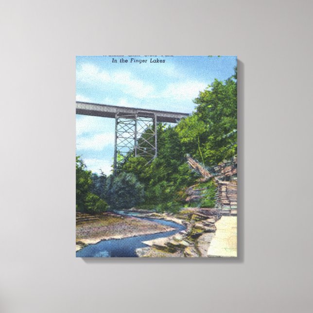 NY Central RR Bridge, Jacob's Ladder Canvas Print (Front)