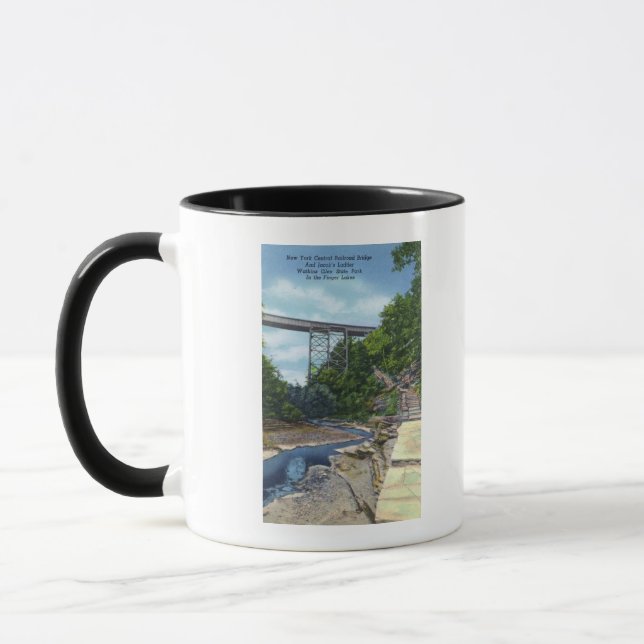 NY Central RR Bridge, Jacob's Ladder Mug (Left)