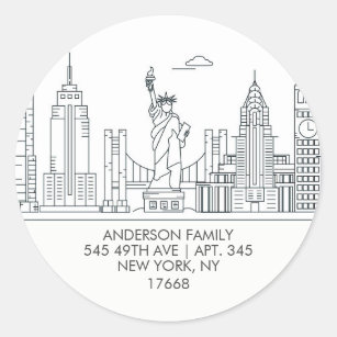 NY CITY APARTMENT   New Home Address Label Sticker