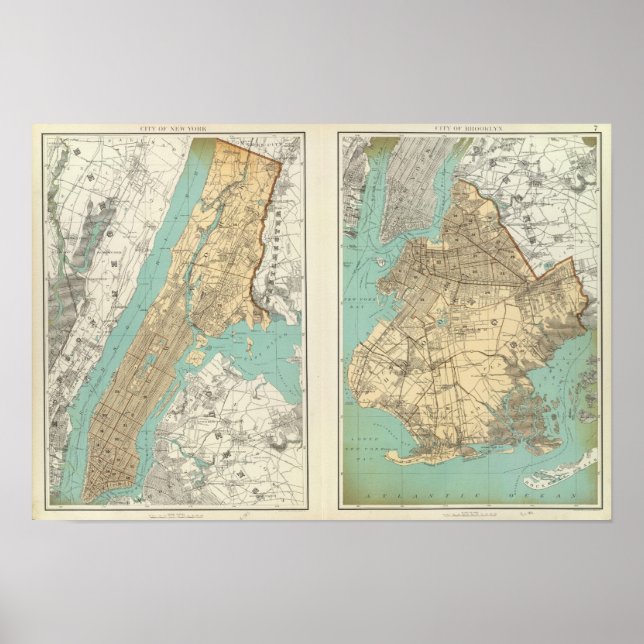 NY City, Brooklyn Poster (Front)