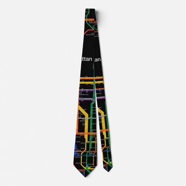 NY-City subway map Tie (Front)