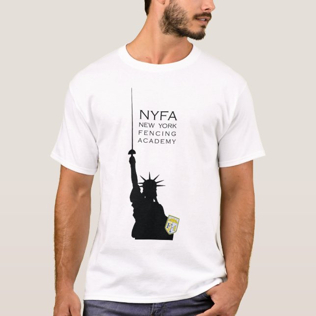 NY Fencing Statue of Liberty Men's Tee (Front)