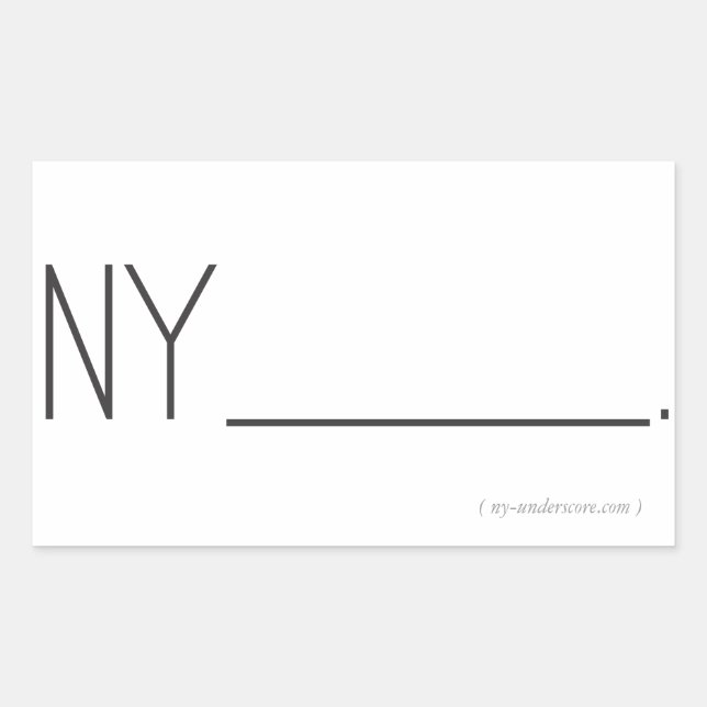 NY_____ logo stickers. Rectangular Sticker (Front)