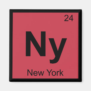 Ny - New York Chemistry Periodic Table Symbol City Magnet