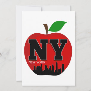 NY NEW YORK THE BIG APPLE INVITATION