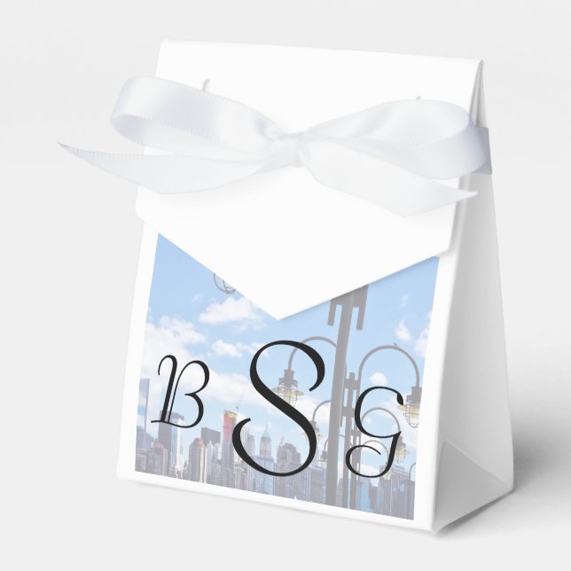 NY - Skyline Seen From Liberty State Park Favour Box (Front Side)