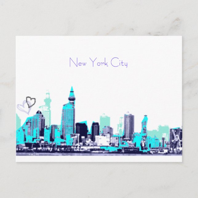 ny view, New York City Postcard (Front)