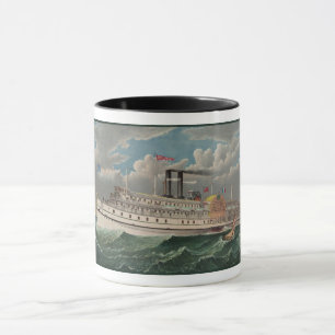 NY Voyage Grand Paddlewheel Steamboat The Pilgrim Mug