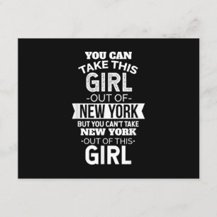NY You Can Take This girl Out Of New York Souvenir Enclosure Card