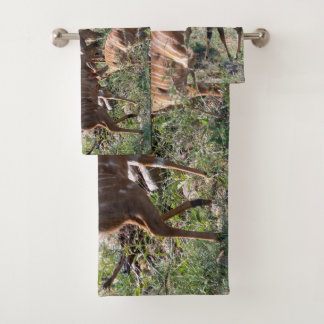 Nyala Antelope African Wildlife Photo Bath Towel Set
