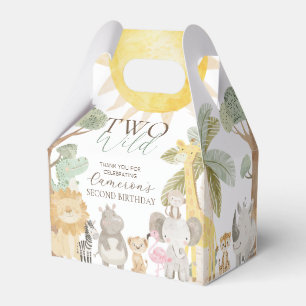 Nyala Safari Animals Two Wild Second Birthday Favour Box