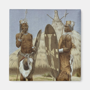 Nyam-nyam warriors from The History of Mankind Magnet