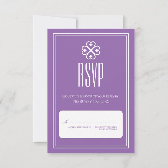 Nyame Dua Lavender Wedding RSVP (Front)