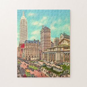 NYC - 42nd Street & 5th Ave. 11x14 Jigsaw Puzzle