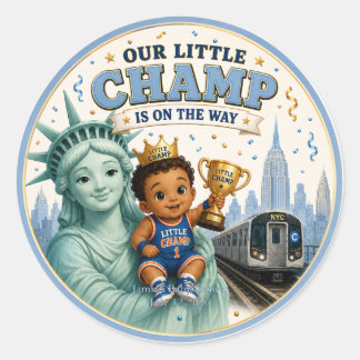 NYC BABY BOY BABY LITTLE CHAMP BABY STICKER