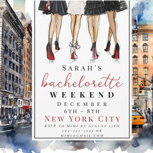 NYC Bachelorette Weekend Fashion Party Invitation