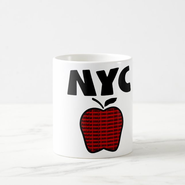 NYC - Big Apple With All 5 Boroughs Coffee Mug (Center)