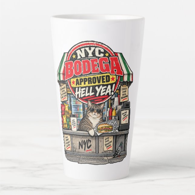 NYC Bodega Approved Hell Yea Latte Mug (Front)