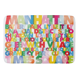 NYC Boroughs  Bath Mat