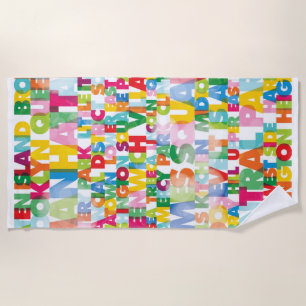 NYC Boroughs  Beach Towel