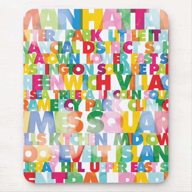 NYC Boroughs Mousepad (Front)