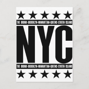 NYC Boroughs Postcard