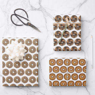 NYC Breakfast Bagels Everything Plain Marble Rye Wrapping Paper Sheet