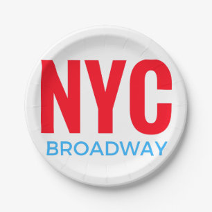 NYC Broadway Paper Plate
