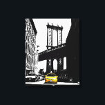 Nyc Brooklyn Bridge Yellow Taxi New York City Canvas Print<br><div class="desc">Nyc Brooklyn Bridge Yellow Taxi New York City Pop Art Canvas Art Print.</div>