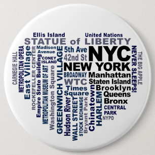 NYC button - size colossal