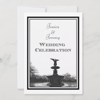 NYC Central Park Bethesda Ft DIY Etch Wedding Invitation