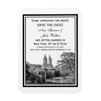 NYC Centrl Pk Lake San Remo Etchd Save the Date Magnet