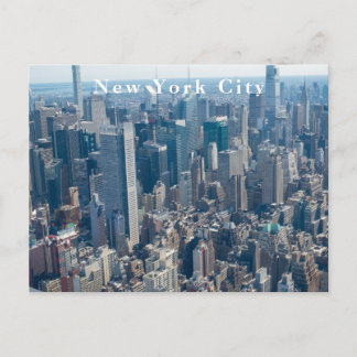 NYC Concrete Jungle Aerial Holiday Postcard