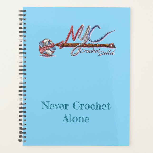NYC Crochet Guild Blue Planner (Front)