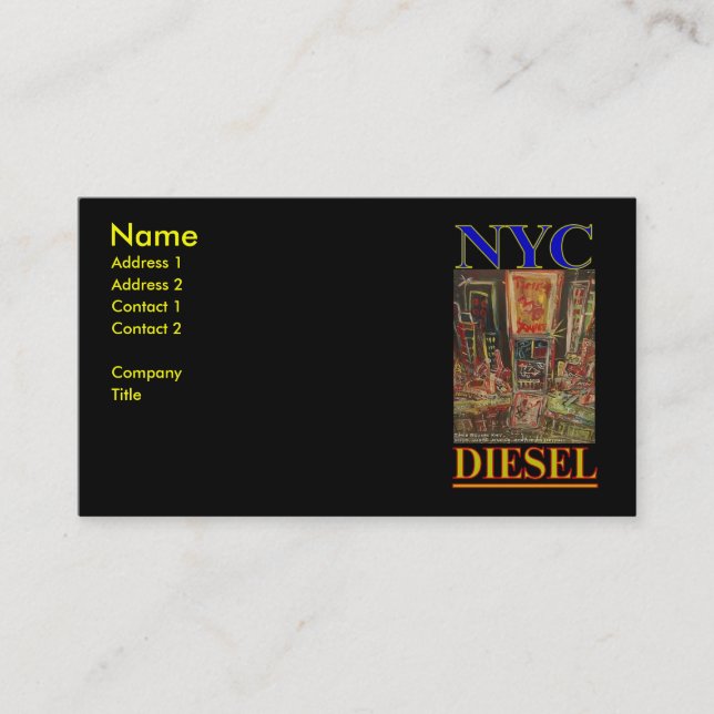 NYC DIESEL BUSINESS CARD (Front)